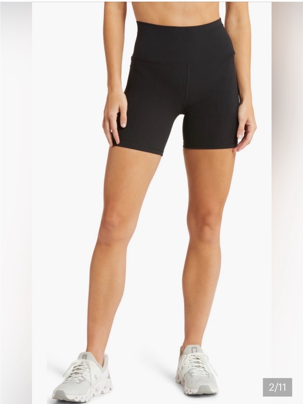 Vuori Women 's Studio Pocket Bike Shorts Black Size L Activewear Running 5”